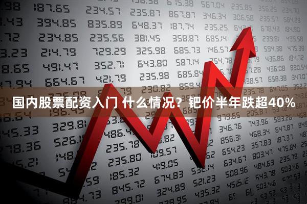 国内股票配资入门 什么情况？钯价半年跌超40%